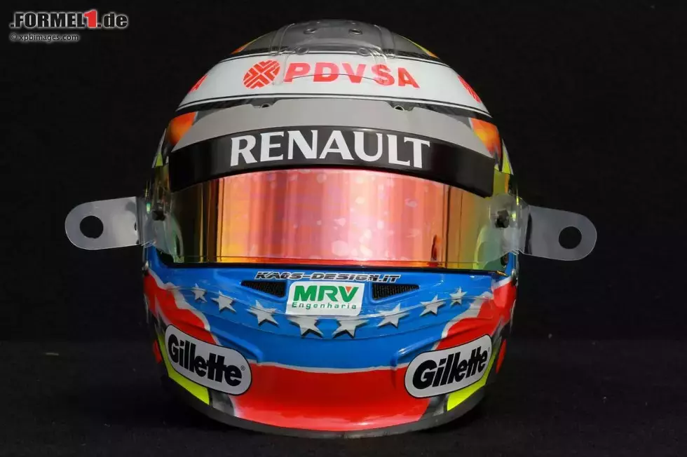 Foto zur News: Helm von Pastor Maldonado (Williams)