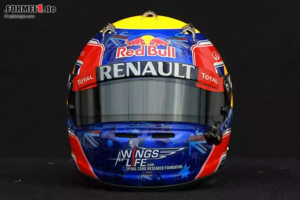 Foto zur News: Helm von Mark Webber (Red Bull)