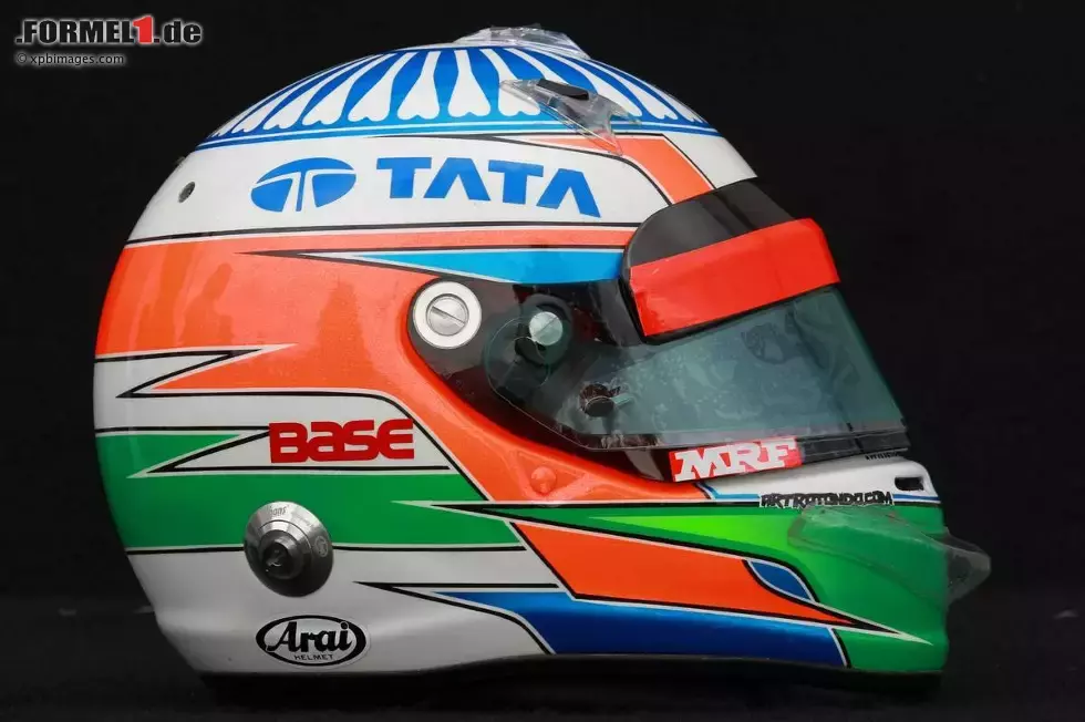 Foto zur News: Helm von Narain Karthikeyan (HRT)