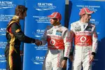 Gallerie: Romain Grosjean (Lotus), Lewis Hamilton (McLaren) und Jenson Button (McLaren)