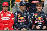 Gallerie: Fernando Alonso (Ferrari), Mark Webber (Red Bull) und Sebastian Vettel (Red Bull)