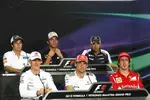 Foto zur News: Obere Reihe: Sergio Perez (Sauber), Jean-Eric Vergne (Toro Rosso) und Pastor Maldonado (Williams); untere Reihe: Michael Schumacher (Mercedes), Jenson Button (McLaren) und Fernando Alonso (Ferrari)