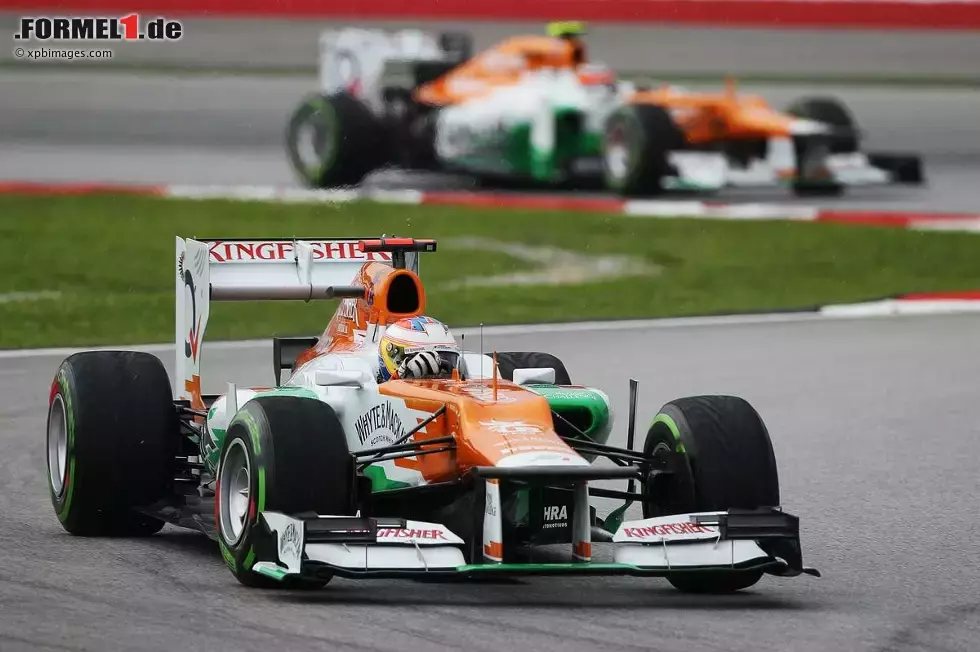 Foto zur News: Paul di Resta (Force India) und Nico Hülkenberg (Force India)