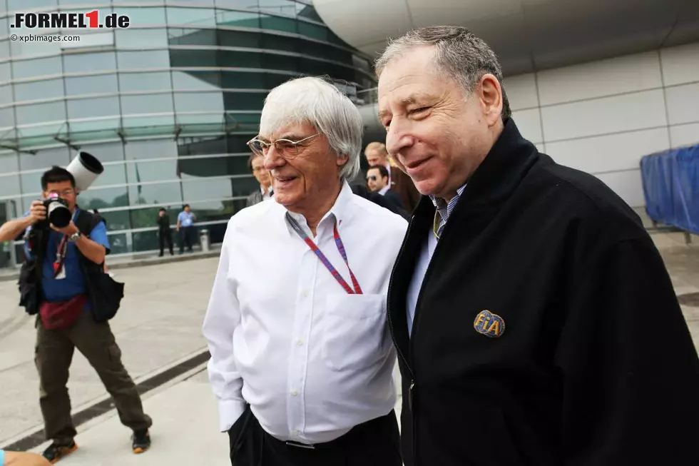 Foto zur News: Bernie Ecclestone (Formel-1-Chef) und FIA-Präsident Jean Todt waren in China sehr gefragt.