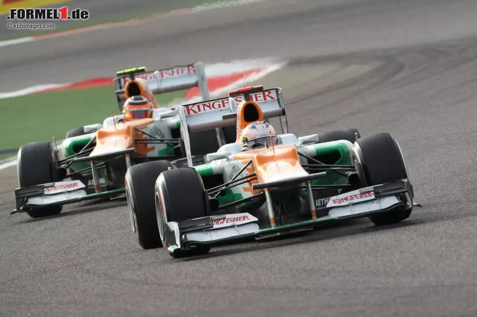 Foto zur News: Paul di Resta (Force India) und Nico Hülkenberg (Force India)