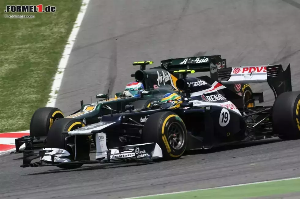 Foto zur News: Bruno Senna (Williams) und Witali Petrow (Caterham)