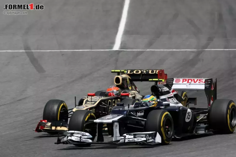 Foto zur News: Bruno Senna (Williams) und Romain Grosjean (Lotus)