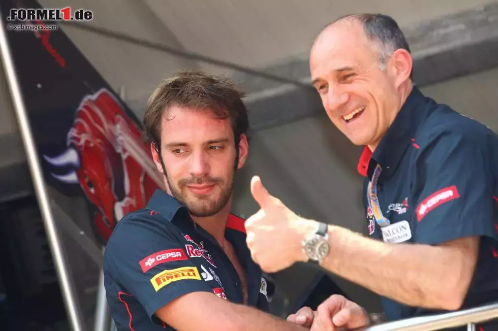 Foto zur News: Jean-Eric Vergne (Toro Rosso) und Franz Tost (Teamchef, Toro Rosso)