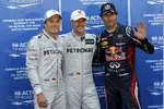 Gallerie: Nico Rosberg (Mercedes), Michael Schumacher (Mercedes) und Mark Webber (Red Bull)