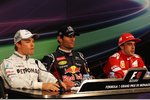 Gallerie: Nico Rosberg (Mercedes), Mark Webber (Red Bull) und Fernando Alonso (Ferrari)