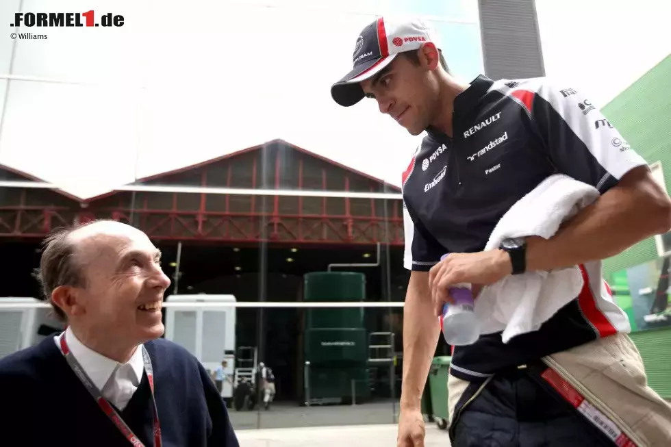 Foto zur News: Pastor Maldonado (Williams) und Frank Williams (Teamchef)