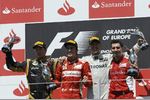 Gallerie: Fernando Alonso (Ferrari), Michael Schumacher (Mercedes) und Kimi Räikkönen (Lotus) mit Andrea Stella