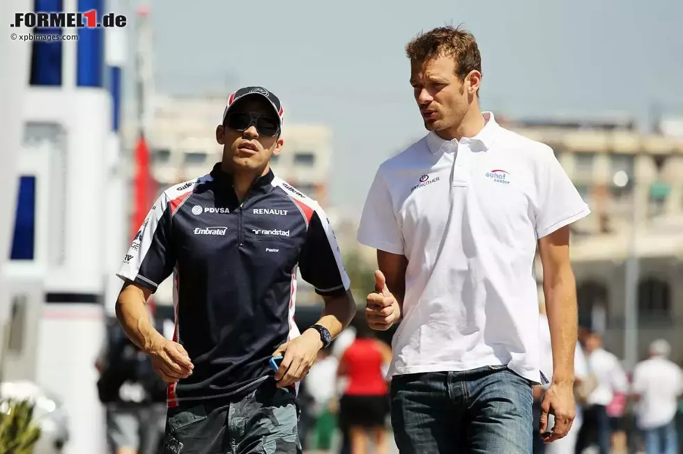 Foto zur News: Pastor Maldonado (Williams) und Alexander Wurz