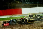 Foto zur News: Romain Grosjean (Lotus) muss die Hoffnungen auf einen besseren Startplatz im Kies begraben.