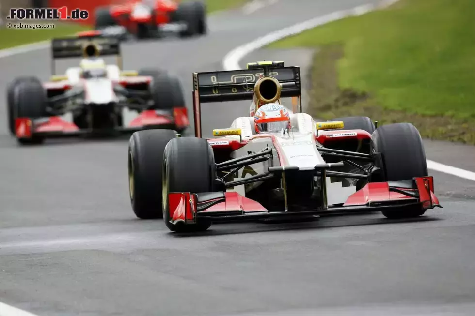 Foto zur News: Narain Karthikeyan (HRT) am Samstagmorgen in Silverstone.