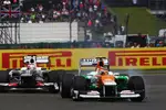 Foto zur News: Nico Hülkenberg (Force India) und Kamui Kobayashi (Sauber)