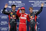 Gallerie: Mark Webber (Red Bull), Fernando Alonso (Ferrari) und Sebastian Vettel (Red Bull)