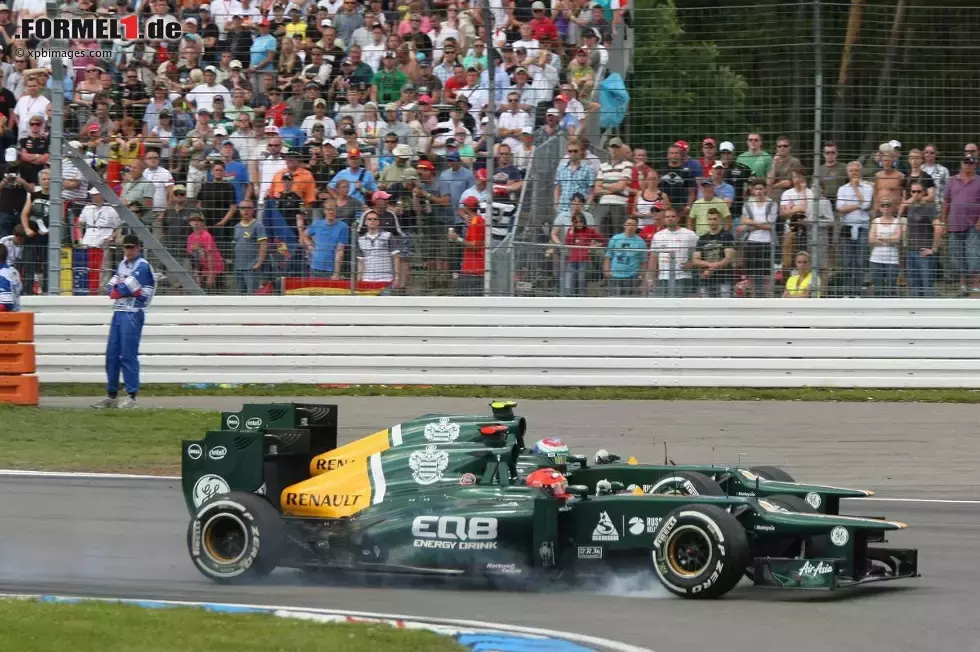 Foto zur News: Heikki Kovalainen (Caterham) und Witali Petrow (Caterham)