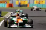 Foto zur News: Nico Hülkenberg (Force India) und Nico Rosberg (Mercedes)