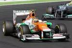 Foto zur News: Nico Hülkenberg (Force India) und Nico Rosberg (Mercedes)