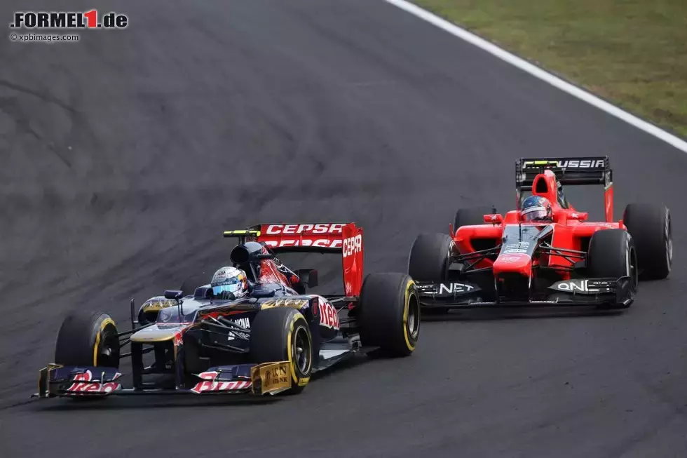 Foto zur News: Jean-Eric Vergne (Toro Rosso) und Charles Pic (Marussia)