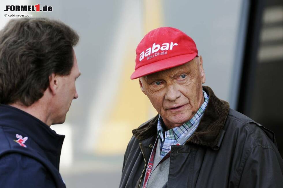 Foto zur News: Christian Horner (Red-Bull-Teamchef) und Niki Lauda