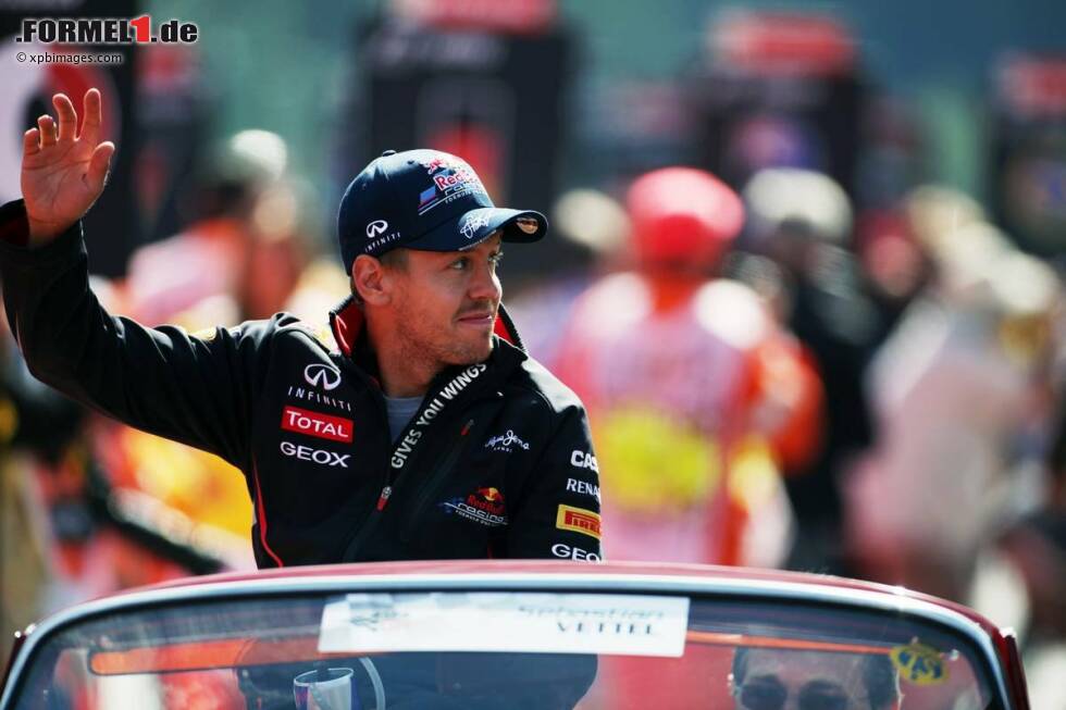 Foto zur News: Sebastian Vettel (Red Bull) vor dem Start in Belgien.