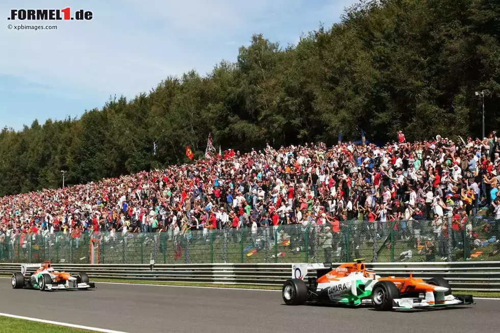 Foto zur News: Nico Hülkenberg (Force India) und Paul di Resta (Force India)