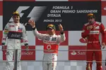 Foto zur News: Sergio Perez (Sauber), Lewis Hamilton (McLaren) und Fernando Alonso (Ferrari)