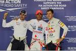 Foto zur News: Pastor Maldonado (Williams), Lewis Hamilton (McLaren) und Sebastian Vettel (Red Bull)