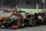 Foto zur News: Nico Hülkenberg (Force India) und Kimi Räikkönen (Lotus)