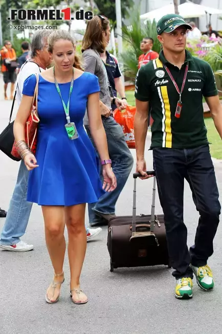 Foto zur News: Heikki Kovalainen (Caterham) mit Freundin Catherine Hyde