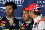 Gallerie: Mark Webber (Red Bull), Sebastian Vettel (Red Bull) und Jenson Button (McLaren)