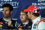 Gallerie: Mark Webber (Red Bull), Sebastian Vettel (Red Bull) und Jenson Button (McLaren)