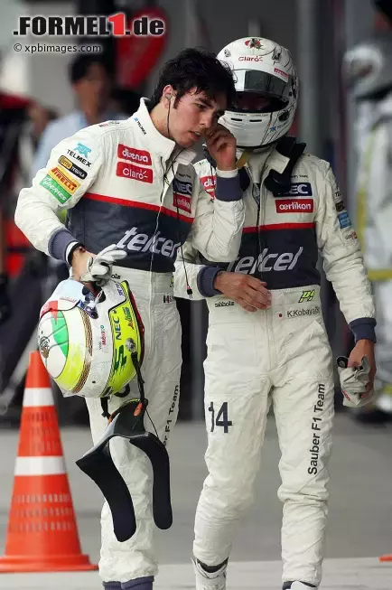 Foto zur News: Sergio Perez (Sauber) und Kamui Kobayashi (Sauber)