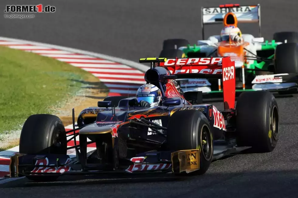 Foto zur News: Jean-Eric Vergne (Toro Rosso) und Paul di Resta (Force India)