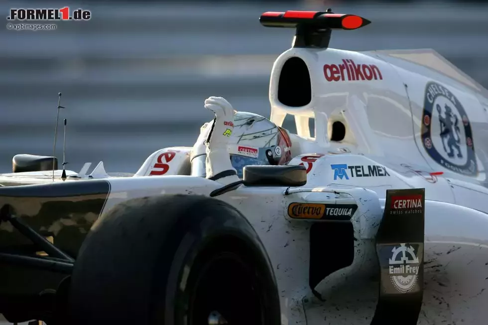 Foto zur News: Endlich einen Podestplatz, und dann noch zu Hause: Kamui Kobayashi (Sauber)