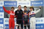 Gallerie: Felipe Massa (Ferrari), Paul Monaghan und Sebastian Vettel (Red Bull) und Kamui Kobayashi (Sauber)