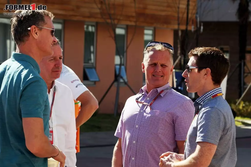 Foto zur News: Experten unter sich: David Coulthard, Martin Brundle, Johnny Herbert und Anthony Davidson