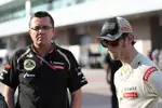 Foto zur News: Eric Boullier (Lotus-Teamchef) und Romain Grosjean (Lotus)