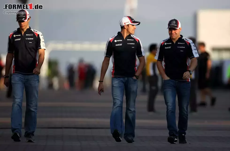 Foto zur News: Bruno Senna (Williams), Pastor Maldonado (Williams) und Valtteri Bottas (Williams)