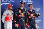 Gallerie: Mark Webber (Red Bull), Sebastian Vettel (Red Bull) und Lewis Hamilton (McLaren)