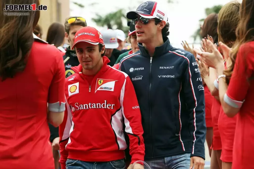 Foto zur News: Felipe Massa (Ferrari) und Bruno Senna (Williams)