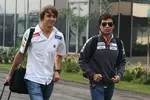 Foto zur News: Esteban Gutierrez (Sauber) und Sergio Perez (Sauber)