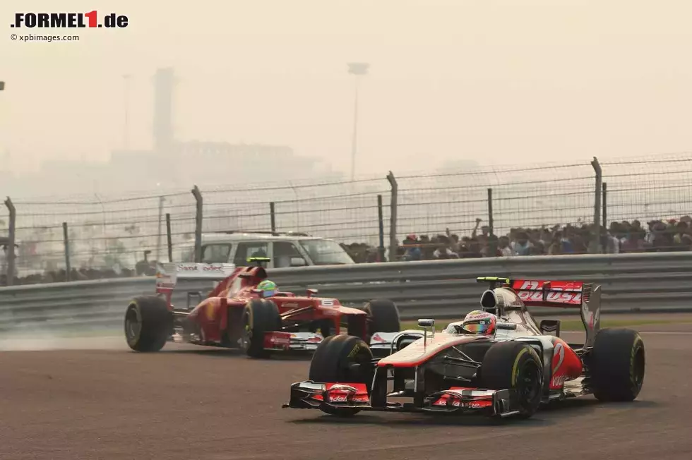 Foto zur News: Lewis Hamilton (McLaren) und Felipe Massa (Ferrari)