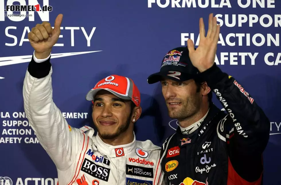 Foto zur News: Lewis Hamilton (McLaren) und Mark Webber (Red Bull)