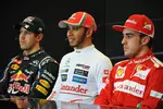 Foto zur News: Sebastian Vettel (Red Bull), Lewis Hamilton (McLaren) und Fernando Alonso (Ferrari)