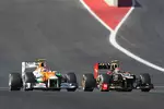 Foto zur News: Nico Hülkenberg (Force India) und Romain Grosjean (Lotus)