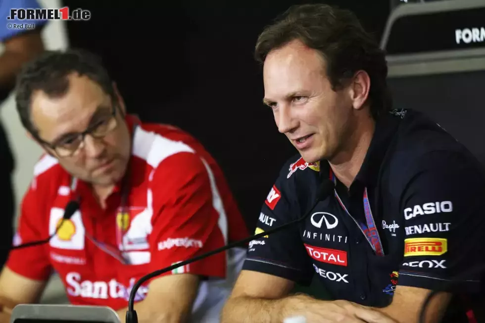 Foto zur News: Stefano Domenicali (Ferrari-Teamchef) und Christian Horner (Red-Bull-Teamchef)