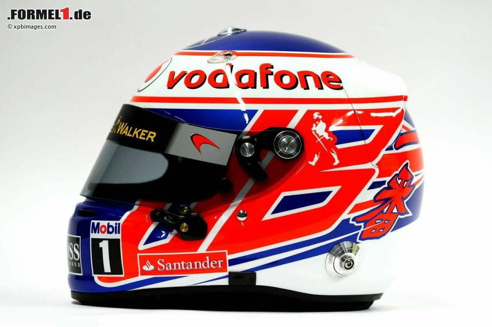 Foto zur News: Helm von Jenson Button (McLaren)